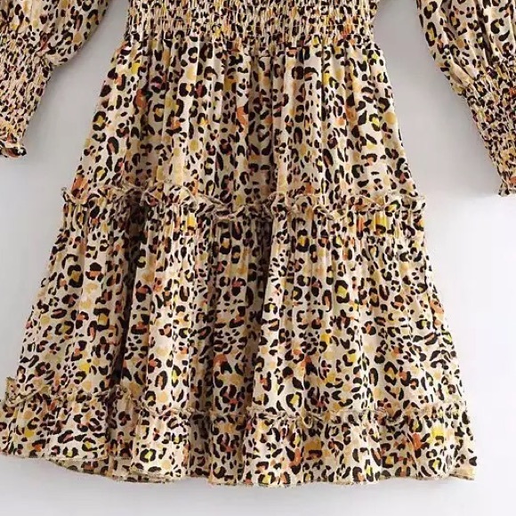 LAST ONE Leopard Print Chic Ruffle Dress - Picture 15 of 16